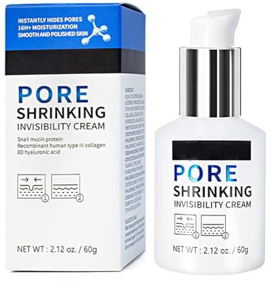 Crème invisible pour réduire les pores, réduit les pores et réduit les pores pour le visage, crème raffermissante de contrôle de l'huile, hydratante, éclaircit les ridules