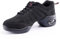 Asyusyu Tanzsneaker Damen Tanzschuhe Schnüren Jazz Tanzschuhe mit Luftkissen for Damen Herren Cheerleader Zumba-Schwarz, 38EU