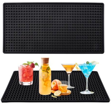 wocpvm 2 tappetini da bar da 15 x 30 cm, sottili, antiscivolo, opachi, per bar, club, cucina, ristoranti, banconi
