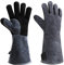 OZERO 16 Inches 932°F Leather Welding Gloves, Heat-Resistant Fireproof Oven Mitts for BBQ, Stove, Forge, Grill Wood Burners, Firefighting, Fireplace, Cooking, Animal Handling Glove Puncture-Resistant