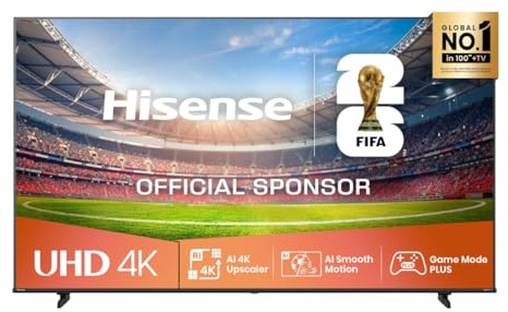Hisense 85A6Q - UHD 4K Smart TV 85 Pulgadas, Dolby Vision, Escalador IA 4K, Modo Juego Plus, Modo Deportes IA, DTS Virtual X, Control por Voz, Doble Control de Volumen, Auto Ordenación Canales TDT
