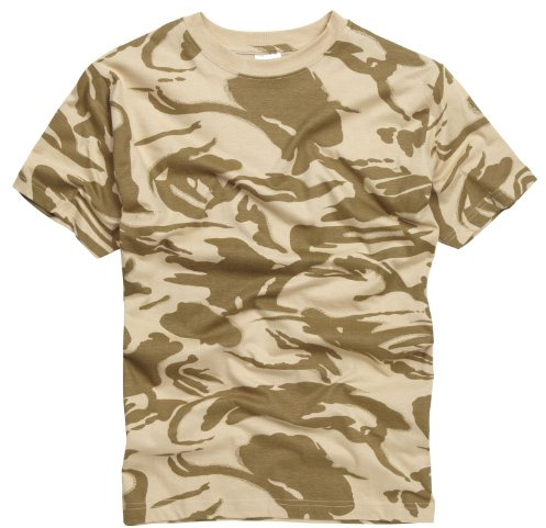 100% Cotton Military Style T-Shirt - British Desert Camouflage