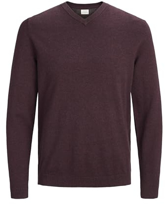 JACK & JONES herr Jjebasic Knit V-neck Noos Pullover-tröja