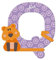 Sevi 83017 Tier Holzbuchstaben Q Quokka ca. 10 cm, Türbuchstaben für Kinderzimmer, ABC Lernspielzeug aus Holz, pädagogisches Spielzeug für Kinder ab 3 Jahren, Buchstabe Tiere, Lila