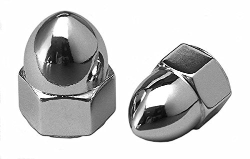 Cy-Chrome MPB112 Chrome High Crown Acorn Nuts Alloy Steel 1/2''-20 Chrome (Pack of 5)