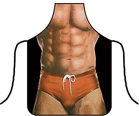 apron Funny Novelty Muscle Man Adjustable Kitchen Cooking BBQ Apron Waterproof Personalised Gifts for Men Women