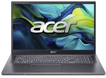 acer Aspire 17, A17-51GM, Laptop, 17,3 Zoll Full HD IPS Display, Windows11, Intel® Core™ 7 Prozessor 150U, 32GB DDR4 RAM, 1 TB SSD, NVIDIA® Geforce® RTX 2050, Steel Gray, QWERTZ Tastatur