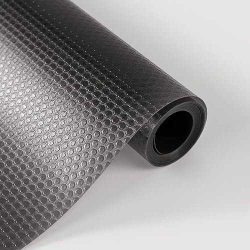 RUIYWEN Tappetino Antiscivolo per Cassetti, Tappetini per Mensole per Armadi da Cucina, Guardaroba, Frigorifero, Scarpiera, Scaffali (30x150cm, Nero)