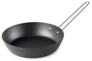 GSI Outdoors 20,3 cm Bratpfanne, leichter Karbonstahl, zusammenklappbarer Griff, Camp- und Outdoor-Bratpfanne