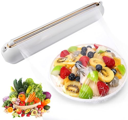 Frischhaltefolien-Schneider,Gourmet Folienschneider,38x7x7cm Magnetischer Frischhaltefolienspender mit Schneider,Plastic Wrap Cutter,Folienschneider Frischhaltefolie,für Aluminiumfolie,Plastikfolie
