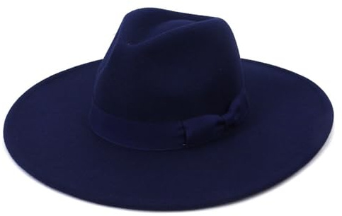 NOAMED Fengyan Chapeaux 2021 Hiver Automne Dames Élégant Rétro Feutre Fedora Chapeau Large Bord pour Femmes Chapeaux Mariage Église Chapeau Formel