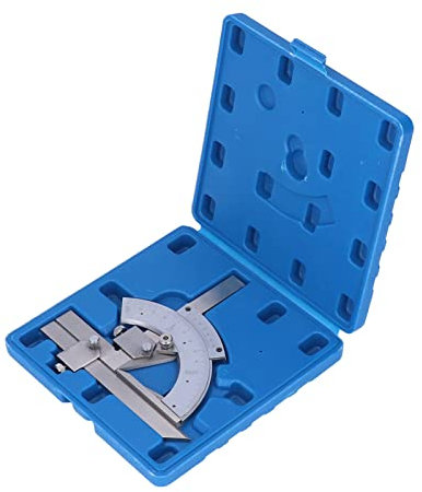 Tbest Winkelmesser, Nonius-Winkelmesser, 0–320 °, Universeller Feinabstimmungs-Winkelmesser, Holzbearbeitungs-Messlineal, 4cr13, Wärmebehandelter Edelstahl (Gewöhnlicher Typ aus