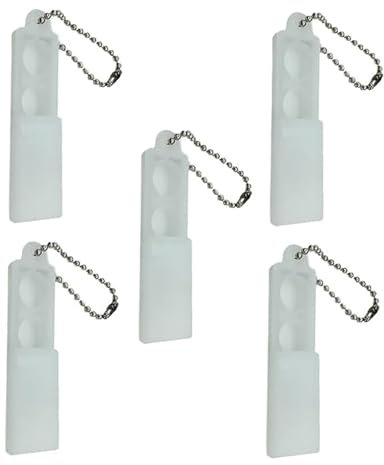 Huraoerrrr Hearing Aid Battery Case, 5pcs Plastic Hearing Aid Battery Storage Boxes with Keychain, Pocket Size Holder, Portable Travel Case for