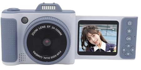 Digitalkamera, 2,5K Vlogging Camera för YouTube 66MP -kameror för Fotografering med LED -fyllningsljus, 16x Digital Zoom, 2,4 Tum HD -skärm 180 ° Flip Selfie Camera för Resor