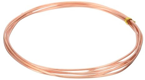PATIKIL 99.9% Pure Copper Wire for Jewelry Making, 16 Gauge (1.3mm) Copper Craft Wire 4.9 Feet Beading Jewelry Making Supplies for Crafting Wreath Electroculture Gardening