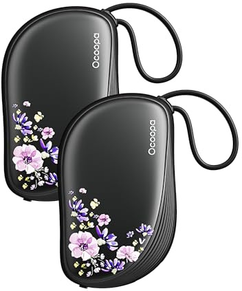 OCOOPA Handwärmer Elektrisch 2er-Pack, Wiederverwendbar 4000mAh Taschenwärmer, Weihnachten Geschenk Für Frauen, nur 1,5 cm dünn, passt in Handschuhe und Taschen, Winter-Essentials, UT5 Sway