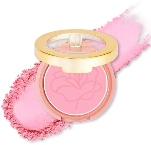 Oulac Satin Blush Make up, Highlighter mit blendbarem Blush, langanhaltende Rouge Make up, ausblass und übertragungsresistent, Vegan & Cruelty Free, ST07 Pink Poppy