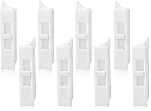8pcs Window Tilt Latch Pairs Springs, Plastic Spring Loaded Sliding Window Lock Replacement Snap-in Tilt Latches for Home Accessory