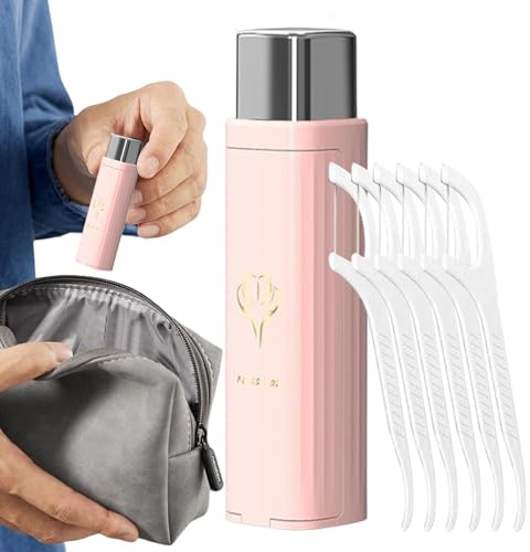 Porte-fil dentaire - Distributeur de fil dentaire automatique et compact - Pour les déplacements, le camping, la salle de bain, le quotidien, la maison, le bureau, la salle de sport, les vacances, les