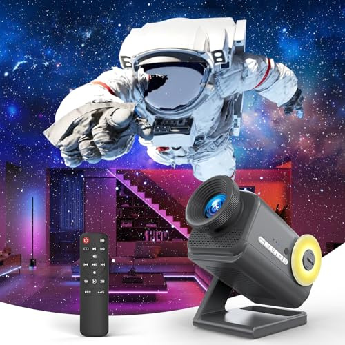 anysun Proyector Estrellas Galaxia 3D, 60 Temas Dinámicos, Altavoz Bluetooth, Mando a Distancia, Luz Nocturna, Proyector Techo Aurora y Nebulosa para Dormitorio, Niños, Adultos, Fiestas, Regalo