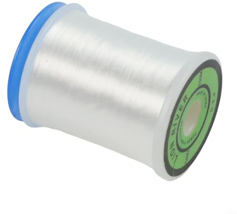 Fil de fixation à la mouche à base de plastique 100 m 75D pour la construction d'hameçons de pêche à la mouche, convient pour les projets d'appâts faits maison (140D blanc)