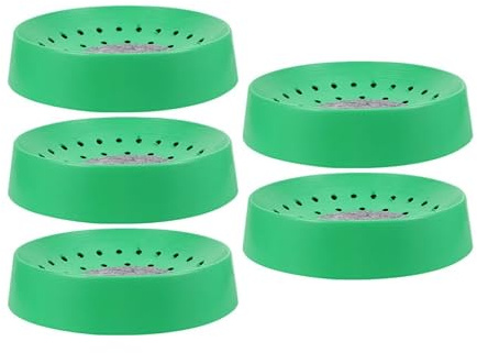 LIGHTAOTAO Set da 5 Ciotole per Nidificazione Uccelli in Plastica Verde, Ciotola per Nido Stabile Che Impedisce alle Uova di Rotolare, per Gabbie e Riposo
