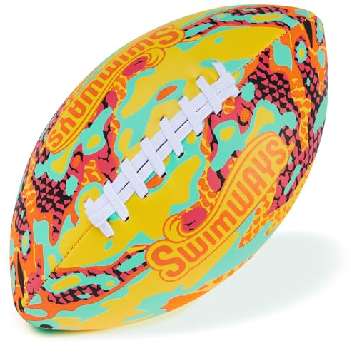 Swimways Hydro wasserdichter Fußball, Outdoor-Spiele für Erwachsene und Kinder, Schwimmbadzubehör und Pool-Partyspiele, 24 cm, Orange