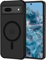 XTCASE Case for Google Pixel 7 Magnetic Compatible with Magsafe, Matt Translucent Mobile Phone Case for Google Pixel 7, Scratch-Resistant PC Back + TPU Bumper - Black