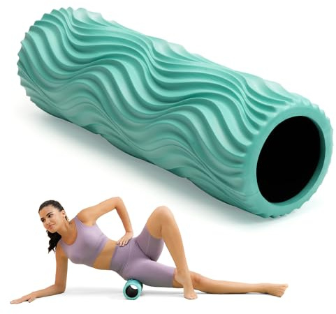 SUBCULTURE Pick Foam Roller - Medium Density Deep Tissue Massager for Muscle Massage and Myofascial Wave Textured Release, Back Roller for Pain Relief & Stretching
