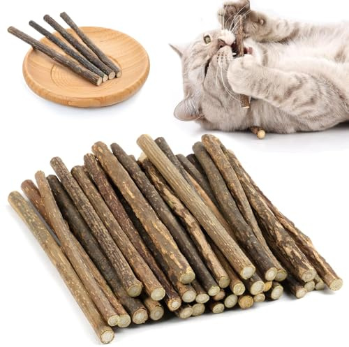 35pcs Catnip Sticks, Cat Chew Sticks, Teething Sticks For Cats - Natural And Safe, Catnip Toys For Dental Care, Prevention Of Bad Breath And Teeth Grinding