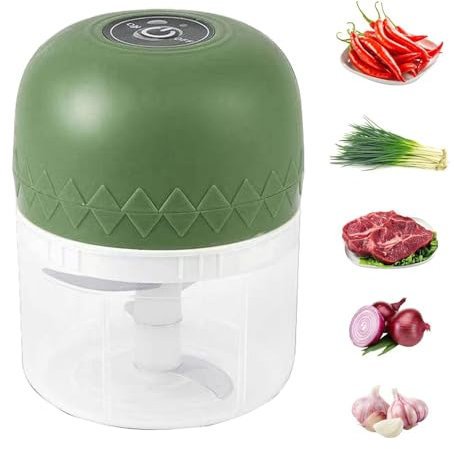 Petit Hachoir À Ail Électrique – Mélangeur De Cuisine, Presse-ail, Petit Robot De Légumes | Petit Coupe-oignon Rechargeable Sans Fil, Mélangeur De Robot Culinaire À Chargement USB Pour Viande, Oignon