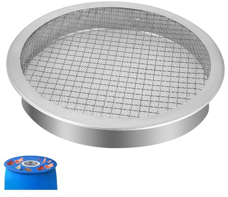 Rain Barrel Screen Filter 6 inch, Cover Vent for Rain Water Collection Barrel Diverter System, Mesh Screen Vent Cover Keep Debris Out of Rain Barrel, 1 Pcs