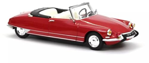 OPO 10 - Auto in Miniatura Compatibile con DS 19 Cabriolet Rosso Corniola Scala 1:43 Norev - 019910