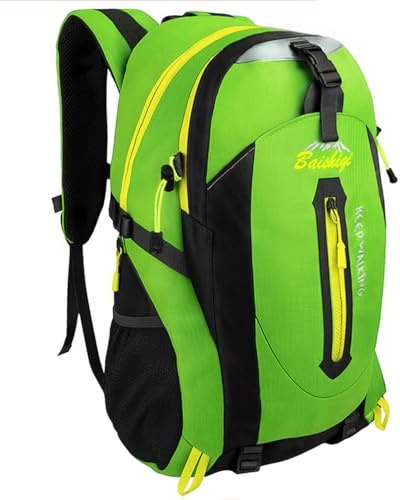 OcioDual Zaino Trekking 30 Litri Verde, Zaino Montagna Leggero Impermeabile Pieghevole, Zaini Campeggio, Escursionismo, Attraversamenti, Backcountry, Walking, Sport