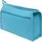 Kulturbeutel Kulturtasche Waschtasche 28 x 18 x 8,5 cm Beauty Bag mit Reissverschlussvortasche in 6 Farben faltbares Leichtgewicht für Flugreisen und Urlaub Reise (Türkis)