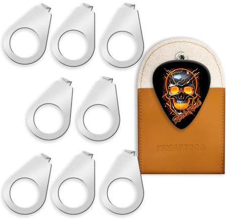 YIMATEECO Lot de 8 boutons de guitare - Plaque de pointeur 3/8 LP - Indicateur de position - Pointeur de volume - Plaque pour guitare Les Paul CTS Pots - Argenté