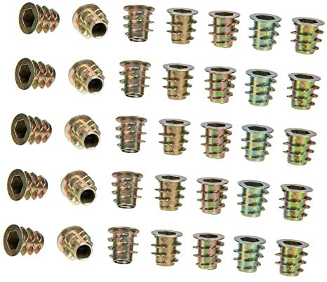 Zerodeko 100piezas Tuerca De De Tornillo De Muebles Conector De Fijación Roscado Para Madera