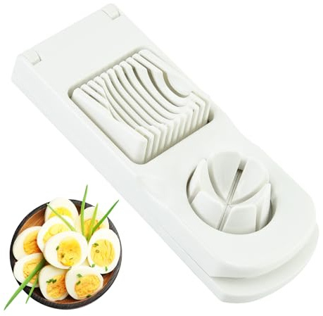 Cortador de huevo, cortador de huevos 2 en 1, herramienta picadora de frutas, herramienta de picadora fácil de limpiar, utensilios de cocina para tomate, cebolla, ensalada de cereza, aguacate, fresa