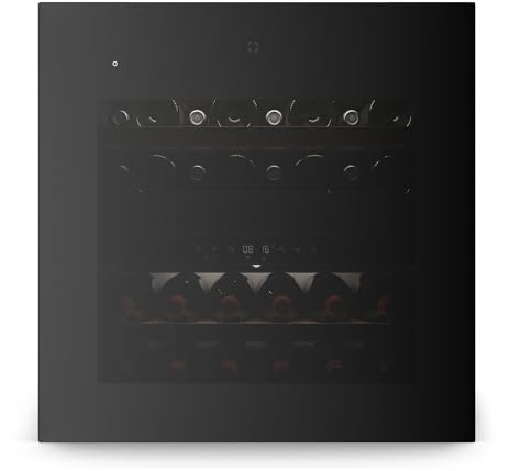 Klarstein Velaire Cantinetta per Vino Doppia Temperatura - 36 Bottiglie, 2 Zone 5-22°C, Touch, LED, Porta UV, Incasso, 41 dB, Cantina Frigo per Vino