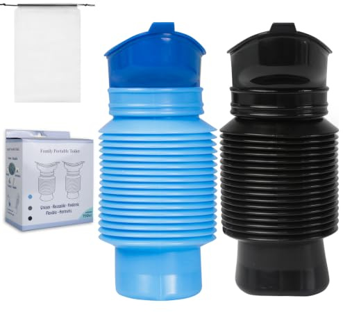 Bottiglie per pipì da uomo, bottiglia pieghevole per urina, 750 ml, orinatoio portatile per donne, orinatoio di emergenza a prova di perdite, WC tascabile per auto, orinatoi da viaggio, vasino per