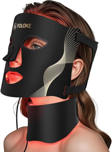 FOLOKE LED Light Therapy Mask Skin Care LEDs face mask & neck mask Red - Wavelength for Home Use, – Advanced Skincare