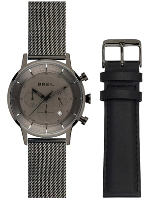 Breil Herren Armbanduhr Six.3.Nine Pack in der Farbe Schwarz mit Edelstahlarmband, Gehäusedurchmesser: 44 mm, TW1862