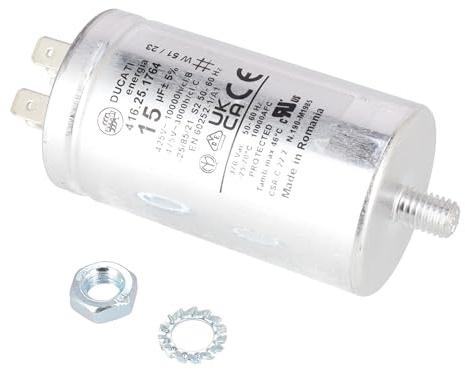 sparefixd Kondensator, 15 uF, passend für Candy Wäschetrockner