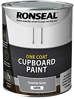Ronseal One Coat Cup Paint Granite Gry Sat 750ml, Grey, RSLOCCGGS750