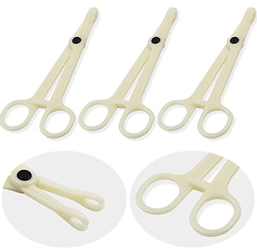 Lyuxzad Piercing Clamps 25Pcs Piercing Forceps Septum Forceps Clamps Rounded Slotted Disposable Piercing Clamps for Ear Nose Lip Navel Tongue Septum Belly Piercing Kit Piercing Tools