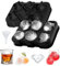 Silicone Ice Cube Tray with Lid, Easy Release 6 x Rose/Diamonds/Ball Ice Cube Moulds Freezer Tray, Non Breakable Ice Ball Maker Prefect for for Whiskey, Cocktails, Reusable & BPA Free