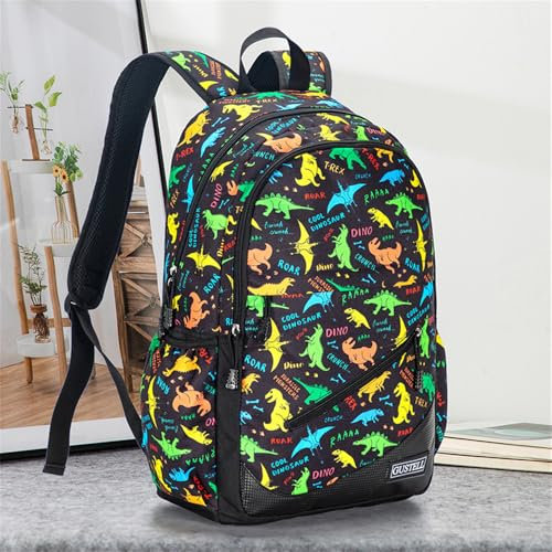 Morbuy Kinder Schule Rucksack Mädchen jungen, Karikatur Drucken Handtaschen-Rucksack für Arbeit Business Reisen, Wasserdicht Schulrucksack Lehrertasche für Herren Damen (Dinosaurier)