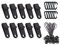 Anlising 30PCS Planenclips Schwerlast, 10 Zeltplane Clips mit 10 Spanngummis mit Kugel und 10 Kletterkarabiner, Planenclips Zeltplanen Clips, für Wohnwagen, Pool Planen, Markisen, Boot Abdeckplane