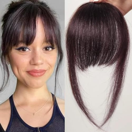 FFWTPY Frange Cheveux Naturels Clip Extension Postiche Capillaire Femme Accessoire Coiffure Transformation Instantanée
