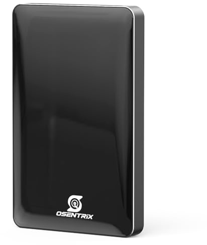 OSENTRiX O1-BK 1TB USB 3.0 Pocket-Size Portable External Hard Drive (for Windows, MacOS, Xbox, PS)